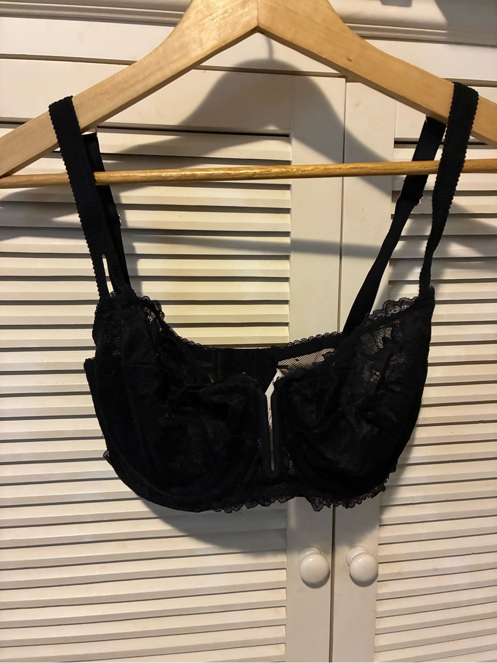 Auden Black Lace Balconette Bra with Underwire
